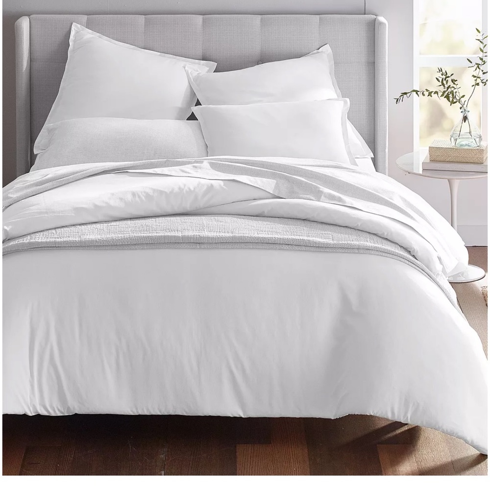Cotton Tencel Blend Reversible 3 Pc. Duvet Cover Set, Full/Queen